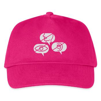 Kein Sehen Sprechen Hören - Kinder Basecap - Fuchsia - Vorne