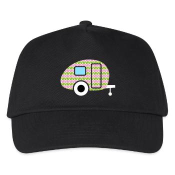Caravan Spring Caravan Fan Knit Retro Holiday - Kids’ Baseball Cap - black - Front