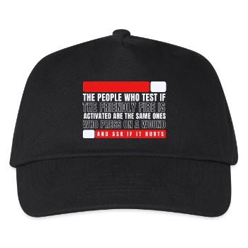 Teste de blessure par tir ami - Casquette de baseball Enfant - noir - Devant