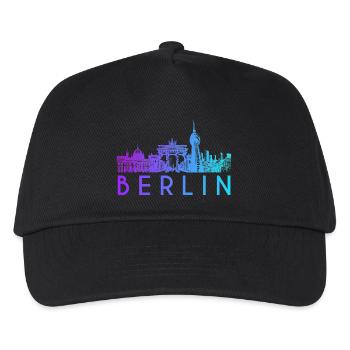 Berlin Skyline - Kinder Basecap - Schwarz - Vorne