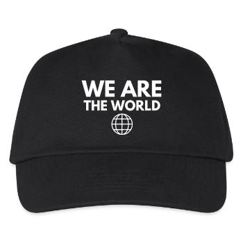 Wir sind die Welt, alle zusammen, Planet Erde - Kinder Basecap - Schwarz - Vorne