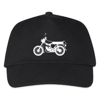 simme s50 Motorrad Moped Klassiker DDR Osten icon - Kinder Basecap - Schwarz - Vorne