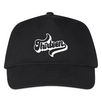 Dreizehn 13. Geburtstag Jungen Mädchen 13 Jahre alt - Kinder Basecap - Schwarz - Vorne