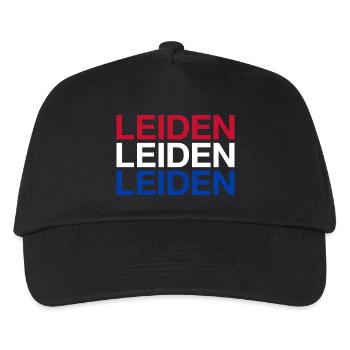 LEIDEN Netherlands Niederlande Flgge - Kinder Basecap - Schwarz - Vorne
