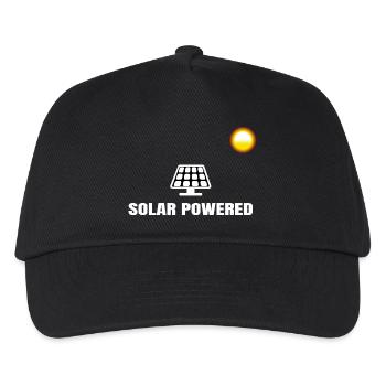 Solar Powered Sonne Solar Solarpanel Strom - Kinder Basecap - Schwarz - Vorne