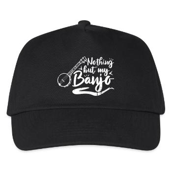 Banjospieler Spruch - Kinder Basecap - Schwarz - Vorne