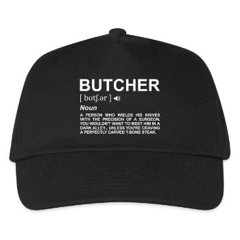 Définition de boucher - Casquette de baseball Enfant - noir - Devant