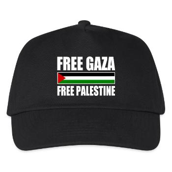Free palestine free gaza - Kids’ Baseball Cap - black - Front