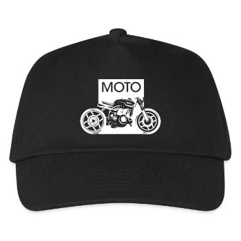 Moto Graphic Garage Custom Workshop Biker Motorcycle - Kids’ Baseball Cap - black - Front