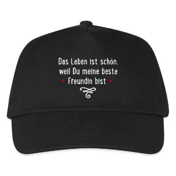 Beste Freundin - Kinder Basecap - Schwarz - Vorne