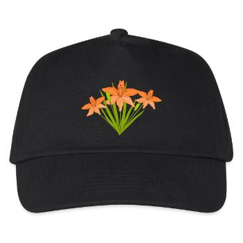 Nénuphars de feu - Casquette de baseball Enfant - noir - Devant