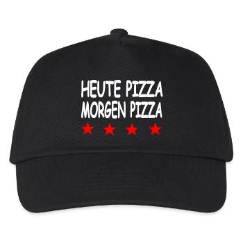 Pizza - Kinder Basecap - Schwarz - Vorne