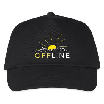 Hors ligne Montagne Randonnée Trekking Sports Alpinisme - Casquette de baseball Enfant - noir - Devant