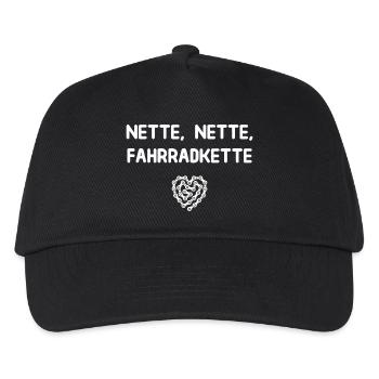 Nette Nette Fahrradkette - Kinder Basecap - Schwarz - Vorne