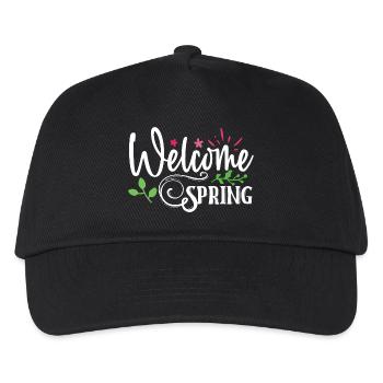 Willkommen Frühling - Kinder Basecap - Schwarz - Vorne