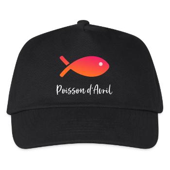 FISH. APRIL FOOL. HOLIDAY. SUMMER. HUMOR - Kids’ Baseball Cap - black - Front