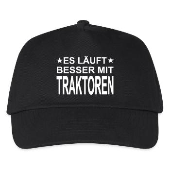 Traktor - Kinder Basecap - Schwarz - Vorne