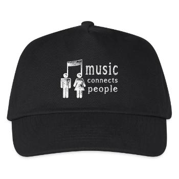 music connects people note festival konzert - Kinder Basecap - Schwarz - Vorne