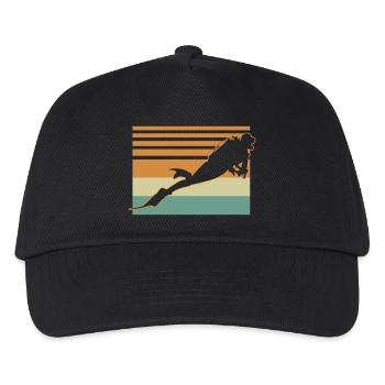Diver Flag - Kinder Basecap - Schwarz - Vorne
