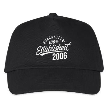 100% Established in 2006 - Kinder Basecap - Schwarz - Vorne