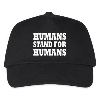 humans stand for humans - Kids’ Baseball Cap - black - Front