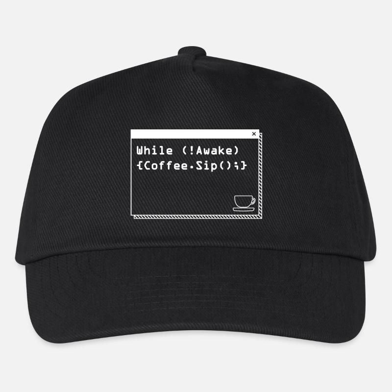 Programmers generate code from coffee - Kids’ Baseball Cap - black