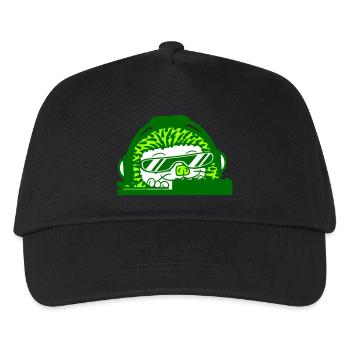 Lustiger Cooler DJ Igel Mischpult Party Musik Spaß - Kinder Basecap - Schwarz - Vorne