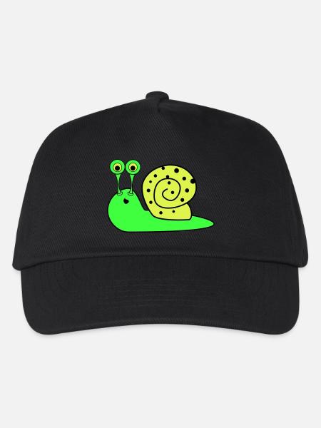 schnecke funny - Kinder Basecap - Schwarz