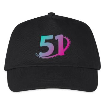 Number 51 multicolor - Kids’ Baseball Cap - black - Front