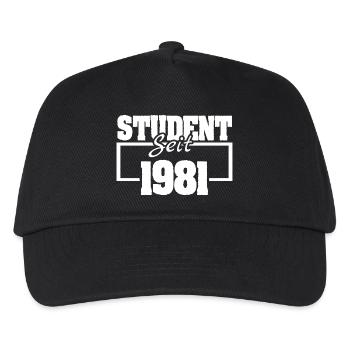 Student 1981 - Kinder Basecap - Schwarz - Vorne