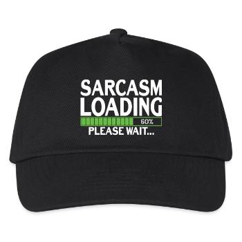 Sarcasm Loading please wait - Kids’ Baseball Cap - black - Front