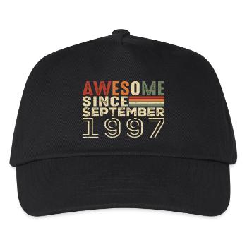 September 1997, Birthday present September 1997 - Kids’ Baseball Cap - black - Front