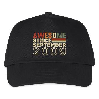 September 2009, Birthday present September 2009 - Kids’ Baseball Cap - black - Front