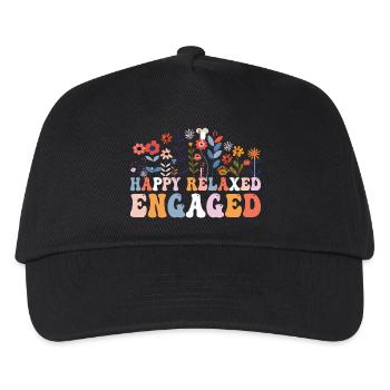 Happy Relaxed Engaged ABA Behavior Analyst - Casquette de baseball Enfant - noir - Devant