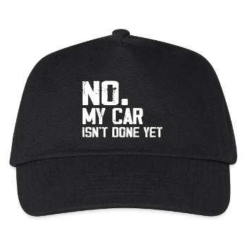 Nein, mein Auto ist noch nicht fertig. Lustige Automechaniker-Garage - Kinder Basecap - Schwarz - Vorne
