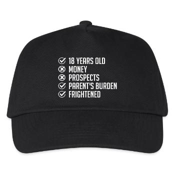 18th Birthday Humor Gift Funny 18th Birthday 18 Years Old - Kids’ Baseball Cap - black - Front