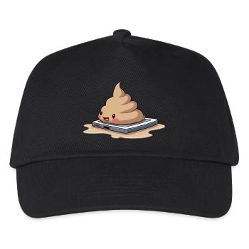 sweet poo on a Phone - Kinder Basecap - Schwarz - Vorne