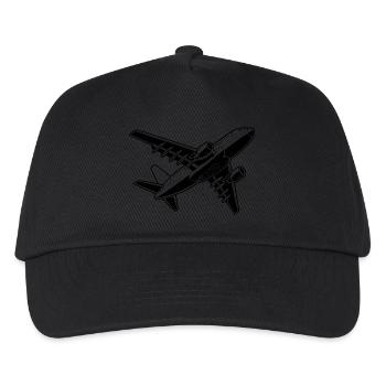 Airplane Pilot Aerodrome Flight Sports - Kids’ Baseball Cap - black - Front