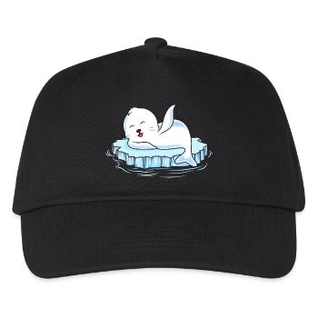 Seal ice floe - Kids’ Baseball Cap - black - Front