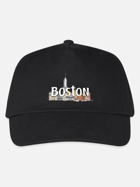 Boston USA Geschenkidee - Kinder Basecap - Schwarz