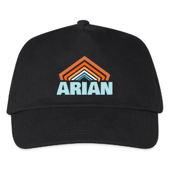First name Arian - Kids’ Baseball Cap - black - Front