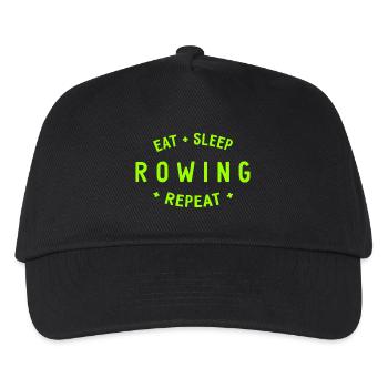 Eat Sleep Rowing Repeat - Rowing - Rowers - Kids’ Baseball Cap - black - Front