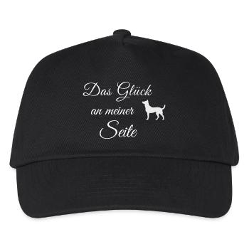 Das Glück an meiner Seite - Kinder Basecap - Schwarz - Vorne