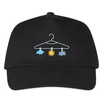 Wettervorhersage Aufhänger Weather Forecast Hanger - Kinder Basecap - Schwarz - Vorne