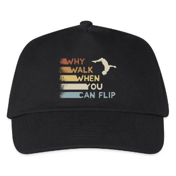 Pourquoi marcher quand on peut flipper ! Parkour Freerunner - Casquette de baseball Enfant - noir - Devant