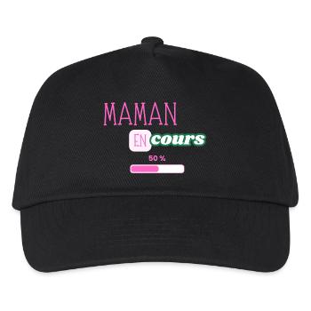 maman en cours - Casquette de baseball Enfant - noir - Devant