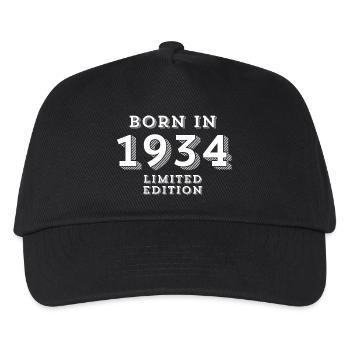 90 years, year of birth, date of birth - Kids’ Baseball Cap - black - Front