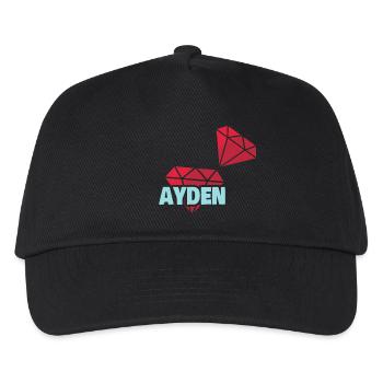 Kostbar Ayden - Kinder Basecap - Schwarz - Vorne