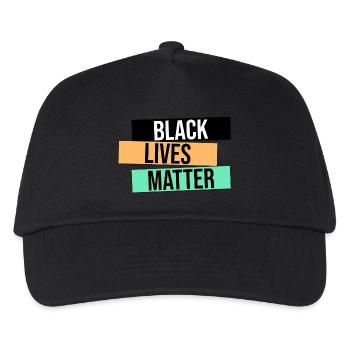 BLM Design Geschenk - Kinder Basecap - Schwarz - Vorne
