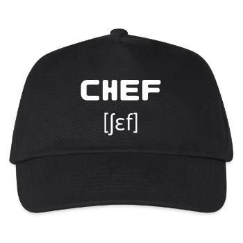 Chef - Chef - Chef - Chef - Chef amateur - Casquette de baseball Enfant - noir - Devant